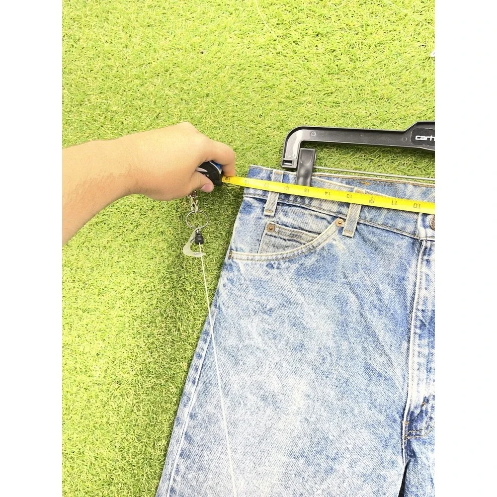 Vintage Levis 505 Orange Tab Jeans Mens 38x30 Workwear Acid Wash Blue Rare USA